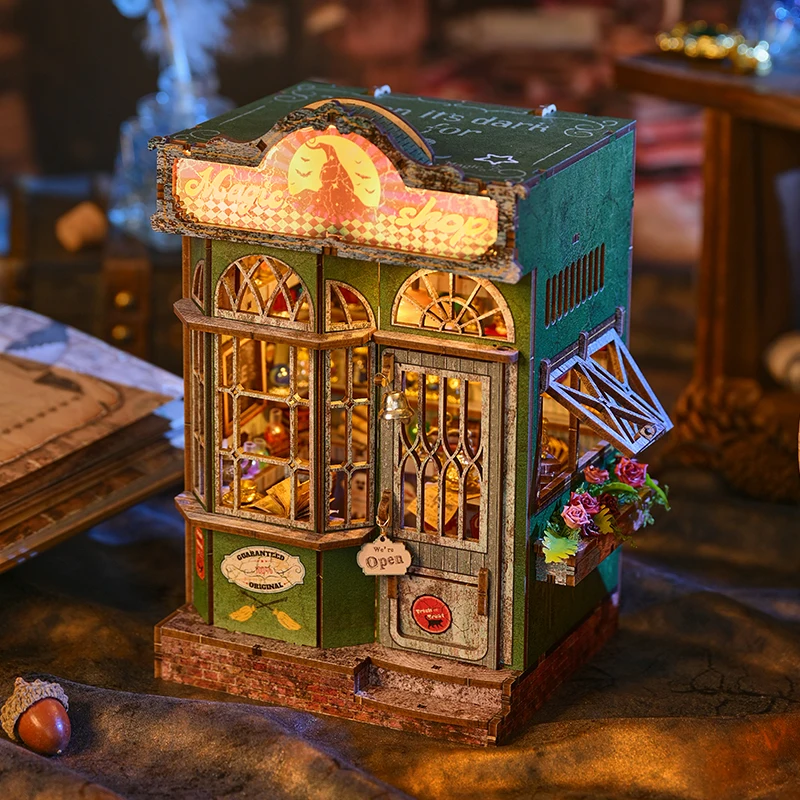 DIY Book Nook Doll House Case Wooden Miniature Furniture Dollhouse Handmade Home Model Assembly Toys For Kids Birthday Gifts - Image 2