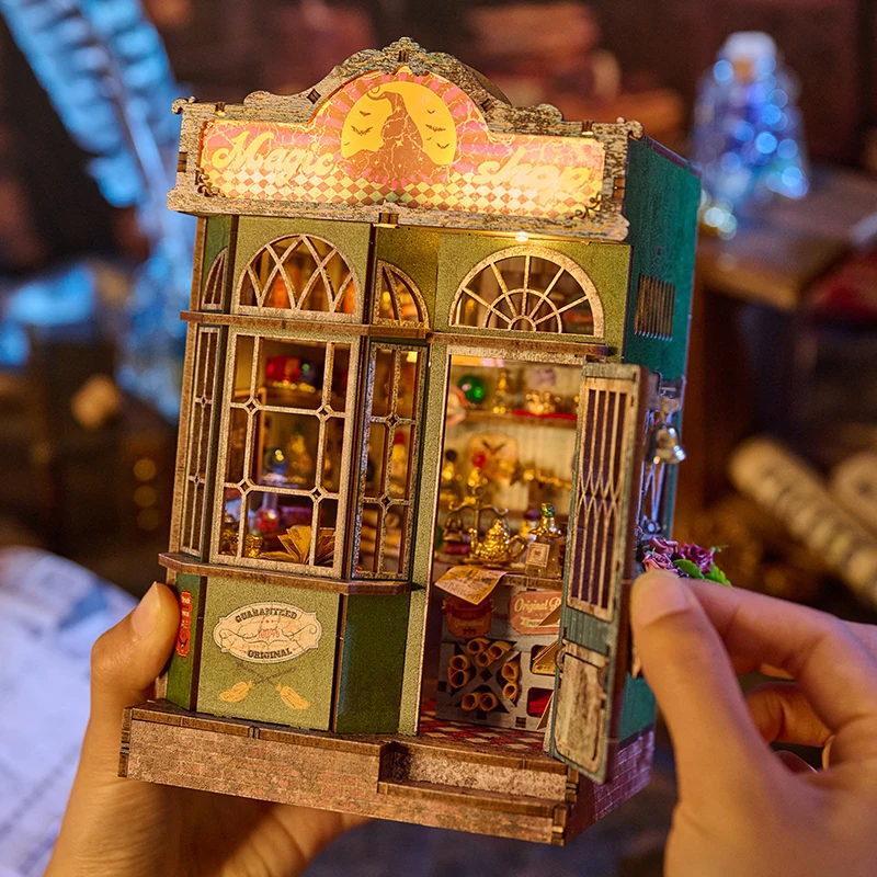 DIY Book Nook Doll House Case Wooden Miniature Furniture Dollhouse Handmade Home Model Assembly Toys For Kids Birthday Gifts - Image 3