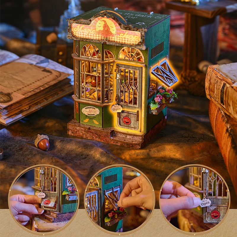 DIY Book Nook Doll House Case Wooden Miniature Furniture Dollhouse Handmade Home Model Assembly Toys For Kids Birthday Gifts - Image 4