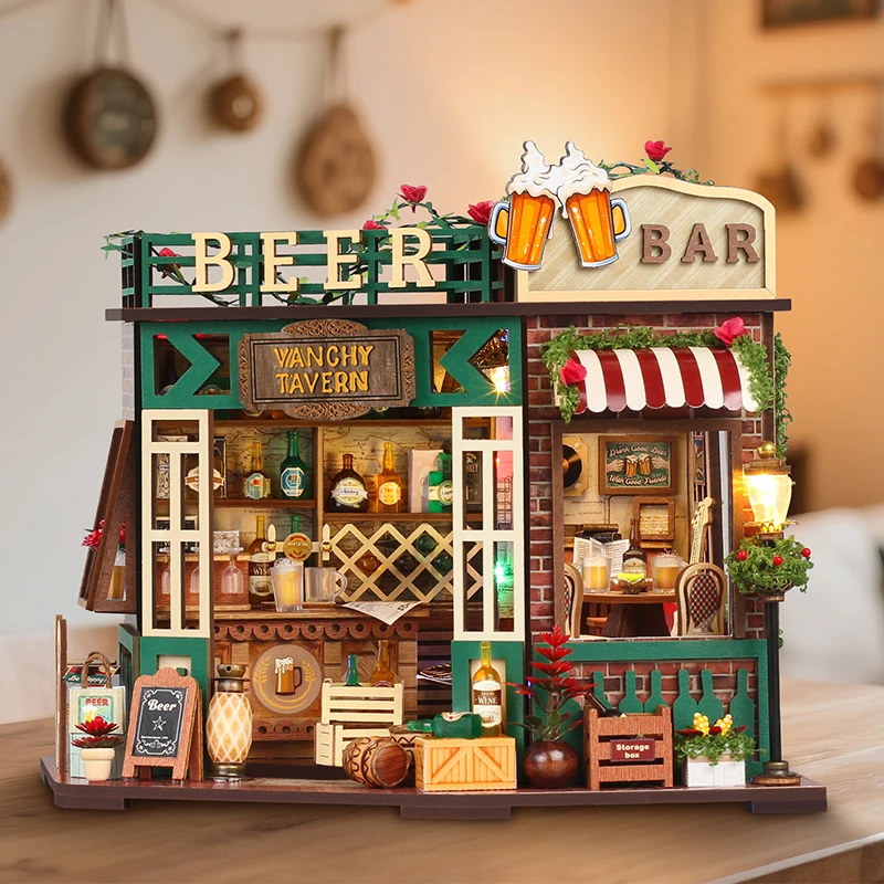 DIY Casa Wooden Miniature Dollhouses Model Kits 3D Puzzles Wooden Doll Houses With Furniture Toys For Friends Birthday Gifts - Image 3