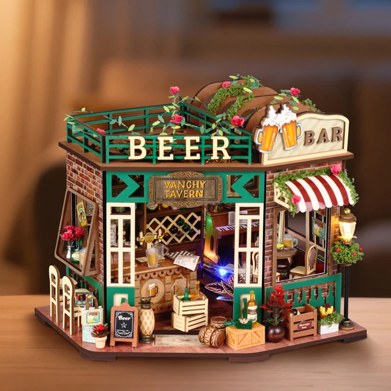 DIY Casa Wooden Miniature Dollhouses Model Kits 3D Puzzles Wooden Doll Houses With Furniture Toys For Friends Birthday Gifts - Image 4