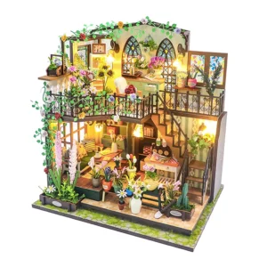DIY MINI Doll Houses Wooden Miniature Dollhouses Kits With Furniture LED Lights Home Desk Decoration Toys For Kids Handmade Gift