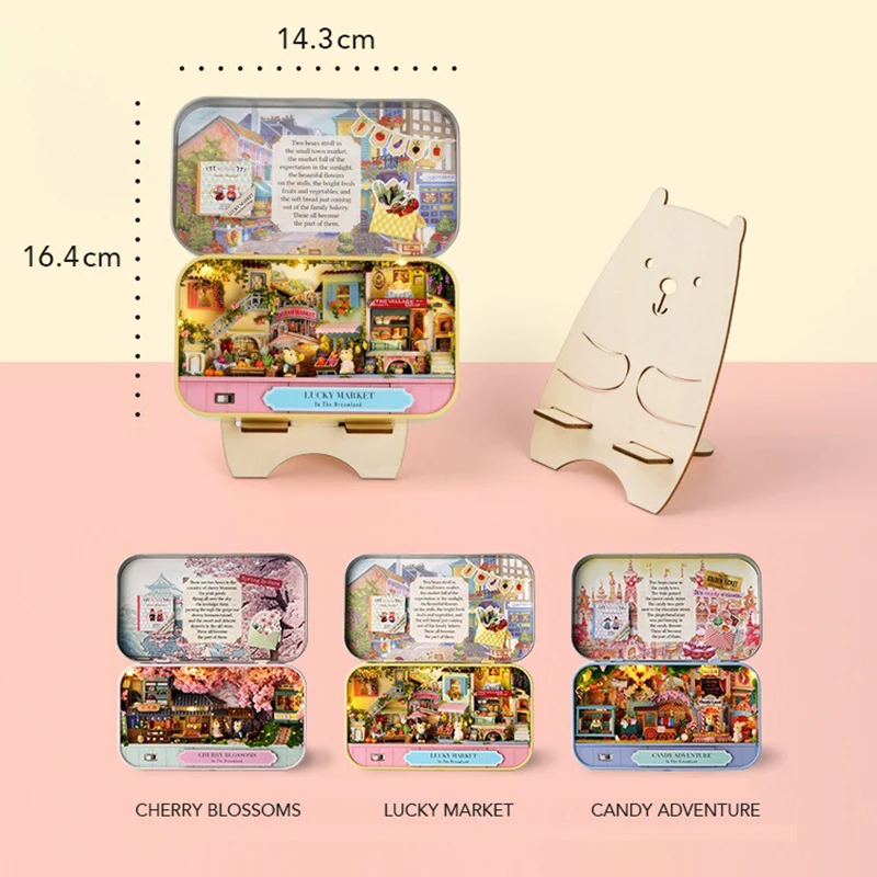 DIY MINI Wood DollHouses Handmade Funny Box Theatre Miniature Box Cute Doll Houses Assemble Kits Gift Wooden Toys For Girls - Image 6