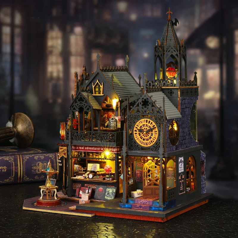 DIY Magical City DollHouses Wooden Castle House Miniature Furniture Castle Doll house Building Toys For Children Birthday Gifts - Image 4