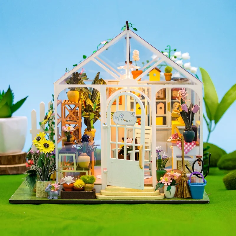 DIY Mini Doll House Kit Flower House Handmade 3D Puzzles Assembly Building Toys Home Bedroom Decoration With Furniture DollHouse - Image 2