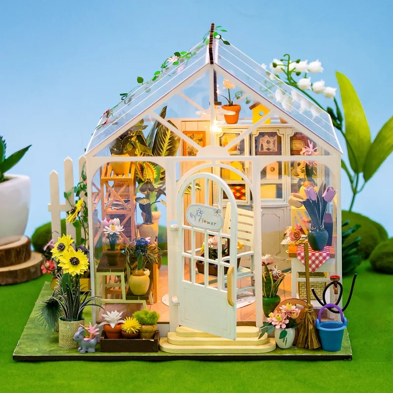 DIY Mini Doll House Kit Flower House Handmade 3D Puzzles Assembly Building Toys Home Bedroom Decoration With Furniture DollHouse - Image 3