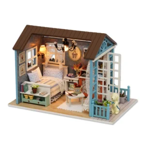 DIY Miniature Forest Times Dollhouse Kit Assemble 3D Puzzles Wooden House Room Craft With Furniture Children Birthday Gifts Toys
