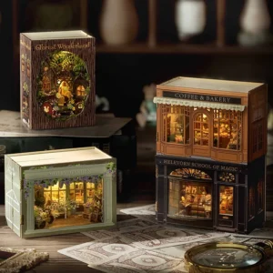 DIY Miniature Wooden Forest Wonderland Doll House 3D Puzzles Small House Assembly Building Model Kit Toys Home Crafts Gifts