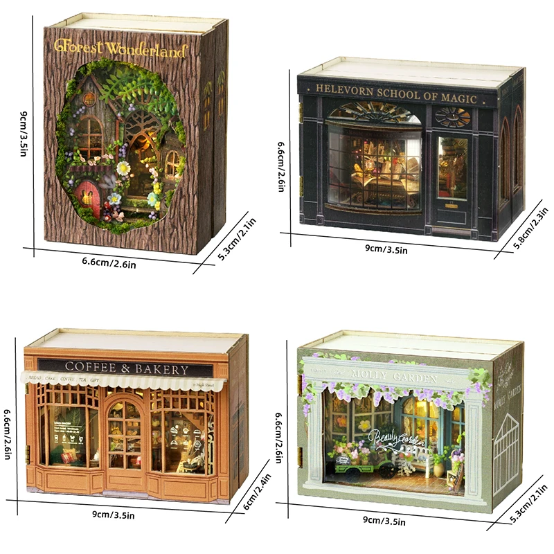 DIY Miniature Wooden Forest Wonderland Doll House 3D Puzzles Small House Assembly Building Model Kit Toys Home Crafts Gifts - Image 5