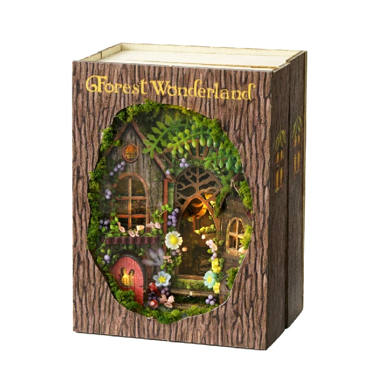 DIY Miniature Wooden Forest Wonderland Doll House 3D Puzzles Small House Assembly Building Model Kit Toys Home Crafts Gifts - Image 6