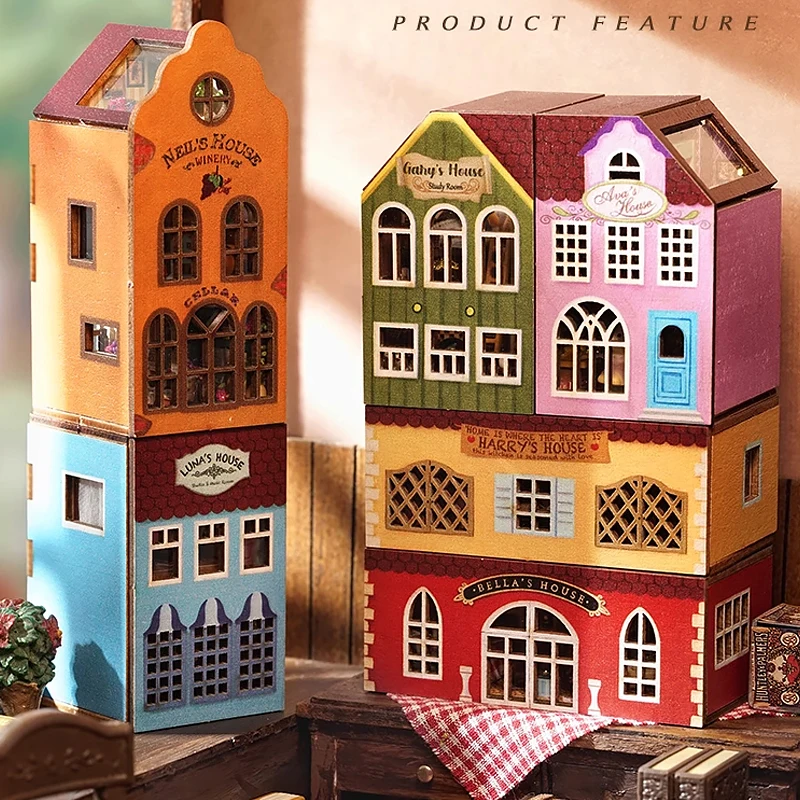 MINI DIY Doll House Miniature 3D Puzzle Wooden DollHouses Handmade Assembly Models Toys For Girls And Boys Birthday Gifts - Image 4
