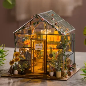 Mini DIY DollHouses Kit Flower House Handmade 3D Puzzle Assembly Building Toys Home Bedroom Decoration With Furniture Doll House