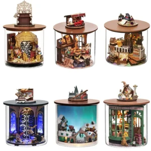 Mini DIY Kits Dream Bottle Doll Houses Making Assembling Room Models Toys Home Bedroom Decorations With Furniture Wooden Crafts