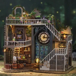 Mini DIY Wooden Doll House Handmade 3D Puzzle Assembly Magic Building Model Toy Home Bedroom Decoration With Furniture Dollhouse