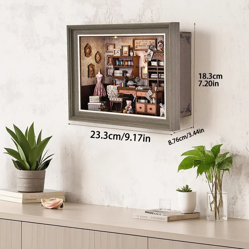 New 3D Wooden Puzzle Book Nook Kits Fireplace DIY Photo Frame Ornament Bookshelf Dollhouse Building Toys Bookend Home Decoration - Image 5