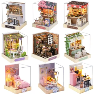 New Miniature Doll Houses DIY Small House Kit Making Room Toys Home Bedroom Decorations With Furniture Wooden Craft DollHouses